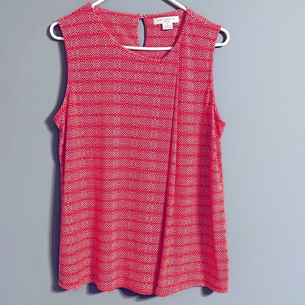 Liz Claiborne petite salmon color tank top petite large - Picture 1 of 6